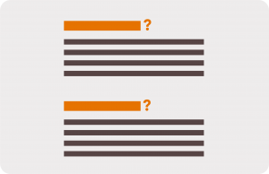 FAQ-style headings